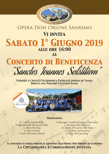 Don Orione Sanremo 1 Giugno Concerto