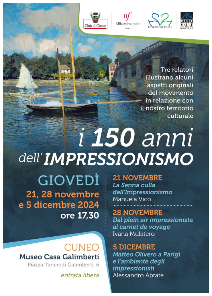 CUNEO: Matteo Olivero a Parigi e l’ambiente degli impressionisti con Alessandro Abrate - I 150 anni dell'Impressionismo al Museo Casa Galimberti