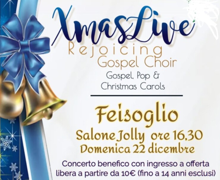 FEISOGLIO: XmasLive - concerto gospel, pop e Christmas carol con il Rejoicing Gospel Choir di Alba