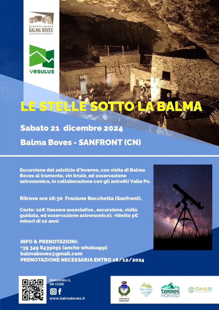 SANFRONT: Le stelle sotto la balma